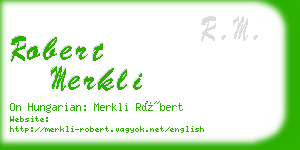 robert merkli business card